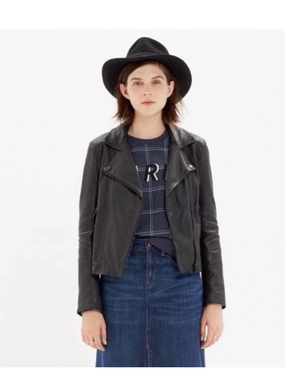 Madewell Perfect Leather Motorcycle Jacket Black S Women’s
